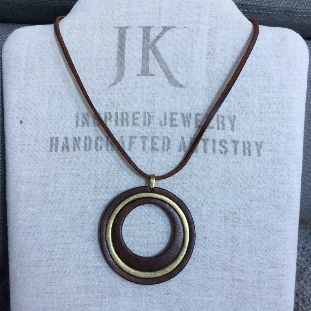 Bauxo Leather Necklace NWT